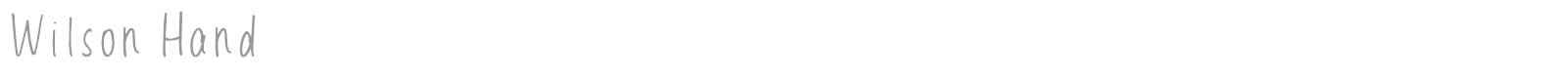 Wilson Hand font preview